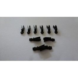 PEHO-301 - Lot de 10 têtes d'attelage court clipsables PEHO-301 - Lot de 10 têtes d'attelage court clipsables