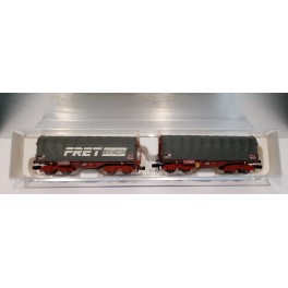 Fleischmann - 837903 - Set 2 wagons bâchés courts, SNCF, époque IV Fleischmann - 837903 - Set 2 wagons bâchés courts, SNCF, époque IV
