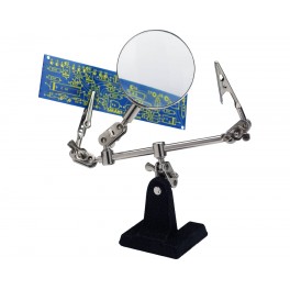 Loupe 3ème main avec bras articulé à 2 pinces Loupe 3ème main avec bras articulé à 2 pinces