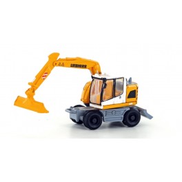 Pelle mécanique sur pneus Liebherr compact, jaune Pelle mécanique sur pneus Liebherr compact, jaune