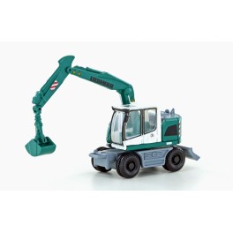 Pelleteuse mécanique sur pneus Liebherr compact, verte Pelleteuse mécanique sur pneus Liebherr compact, verte
