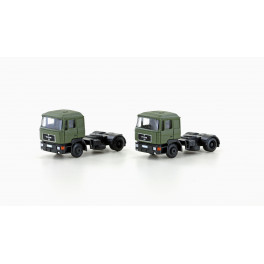 Jeu de 2 tracteurs MAN F90 SZM vert olive