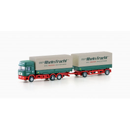 Camion MAN F90 Caisse mobile bâchée + remorque "Rheinfracht" Camion MAN F90 Caisse mobile bâchée + remorque "Rheinfracht"