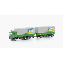 Camion MAN F90 Caisse mobile bâchée + remorque "Cretschmar Cargo" Camion MAN F90 Caisse mobile bâchée + remorque "Cretschmar Cargo"