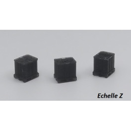 TJ-Z2010 - Conteneurs de transport 1000l (lot de 3) - Echelle Z