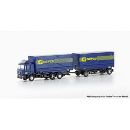 Camion MAN F90 Caisse mobile bâchée + remorque "Rheinfracht" Camion MAN F90 Caisse mobile bâchée + remorque "Rheinfracht"