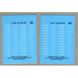 TJ-5225 - Immatriculations BB27000 Midi livrée Fret TJ-5225 - Immatriculations BB27000 Midi livrée Fret