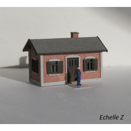 Z1601 - Bâtiment annexe en briques - Echelle Z Z1601 - Bâtiment annexe en briques - Echelle Z