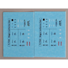 TJ-7543d - Decals wagon isotherme à lait Zaks
