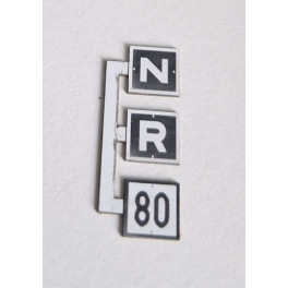 Plaques SNCF - TIV 80 (pancartes Z, R et 80) - Echelle TT  