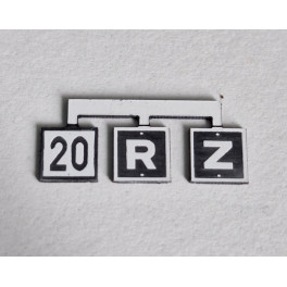  Plaques SNCF - TIV 20 (pancartes Z, R et 20) - Echelle N