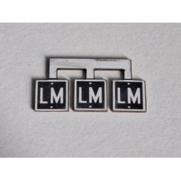  Plaques SNCF - LM, Limite de Manoeuvre - Echelle N