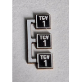  Plaques SNCF - TGV 1, Tête de rame TGV unité simple - Echelle N