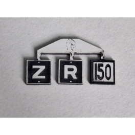  Plaques SNCF - TIV 150 (pancartes Z, R et 150) - Echelle N