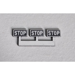  Plaques SNCF - STOP, horizontales - Echelle N