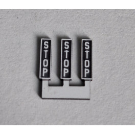  Plaques SNCF - STOP, verticales - Echelle N