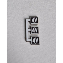 Plaques SNCF - 4 V, Tête de rame de 4 voitures - Echelle N  Plaques SNCF - 4 V, Tête de rame de 4 voitures - Echelle N