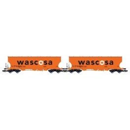 Set de 2 wagons c&eacute;r&eacute;aliers &agrave; faces bomb&eacute;es D-WASCOSA - &eacute;poque VI - Echelle TT - acompte pour r&eacute;servation