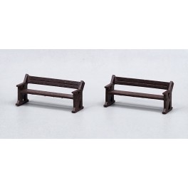 Banc de quai en bois (lot de 2) - Echelle TT