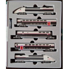 TGV Sud-Est 5 &eacute;l&eacute;ments, &eacute;poque IV, analogique - Echelle N