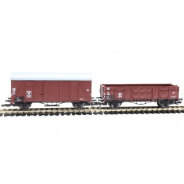 Set de 2 wagons GM 39 et Ommu 39 DB EUROP - &eacute;poque III - Echelle TT