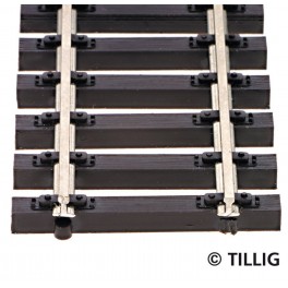 Rail flexible traverses bois, longueur 664mm - Echelle TT