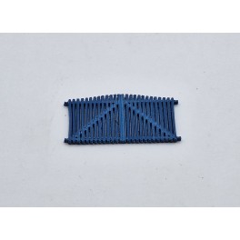 Portail de propri&eacute;t&eacute; ferm&eacute;, coloris bleu - Echelle N