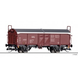 Wagon &agrave; toit coulissant Tms des CFL - Epoque IV - Echelle TT