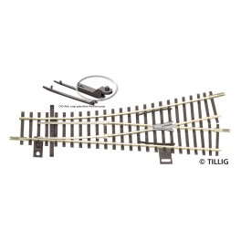 Aiguillage &agrave; gauche EW1, 15&deg; - Echelle TT