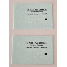 Decals plat OCEM29 transport d'essieux - Echelle N