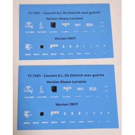 Decals couvert A.L. De Dietrich avec gu&eacute;rite - Echelle N