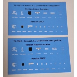 Decals couvert A.L. De Dietrich sans gu&eacute;rite - Echelle N