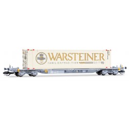 Wagon Porte-conteneurs Sffgmss F-TOUAX, conteneur WARSTEINER 45 pieds, &eacute;poque VI - Echelle TT