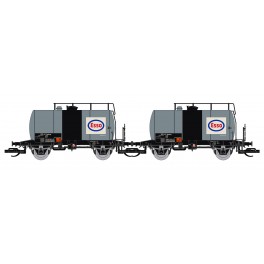 Set de 2 wagons citerne Deutz &agrave; 2 essieux de la DB en livr&eacute;e Shell grise, &eacute;poque IV, &eacute;chelle TT - Acompte pour r&eacute;servation