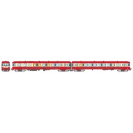 EAD XBD 4524 + XRAB 8534, SNCF, toit rouge, logo Tallon, &eacute;poque V - Echelle N - Occasion en d&eacute;p&ocirc;t vente