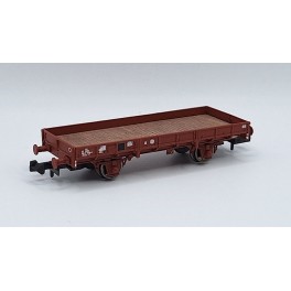 Wagon plat OCEM 29 SNCF, boites d'essieux &agrave; rouleaux - roues pleines - Epoque IV - Echelle N