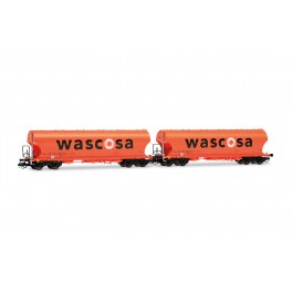 Set de 2 wagons c&eacute;r&eacute;aliers &agrave; faces bomb&eacute;es D-WASCOSA - &eacute;poque VI - Echelle TT