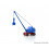 Excavatrice Fuchs F 301 bleu et rouge avec bras t&eacute;lescopique - Echelle N
